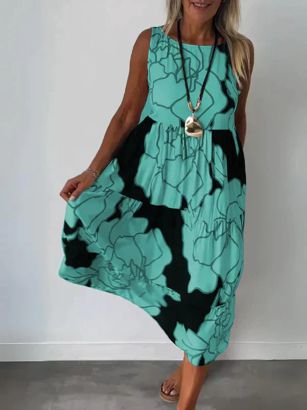 Printed sleeveless dress