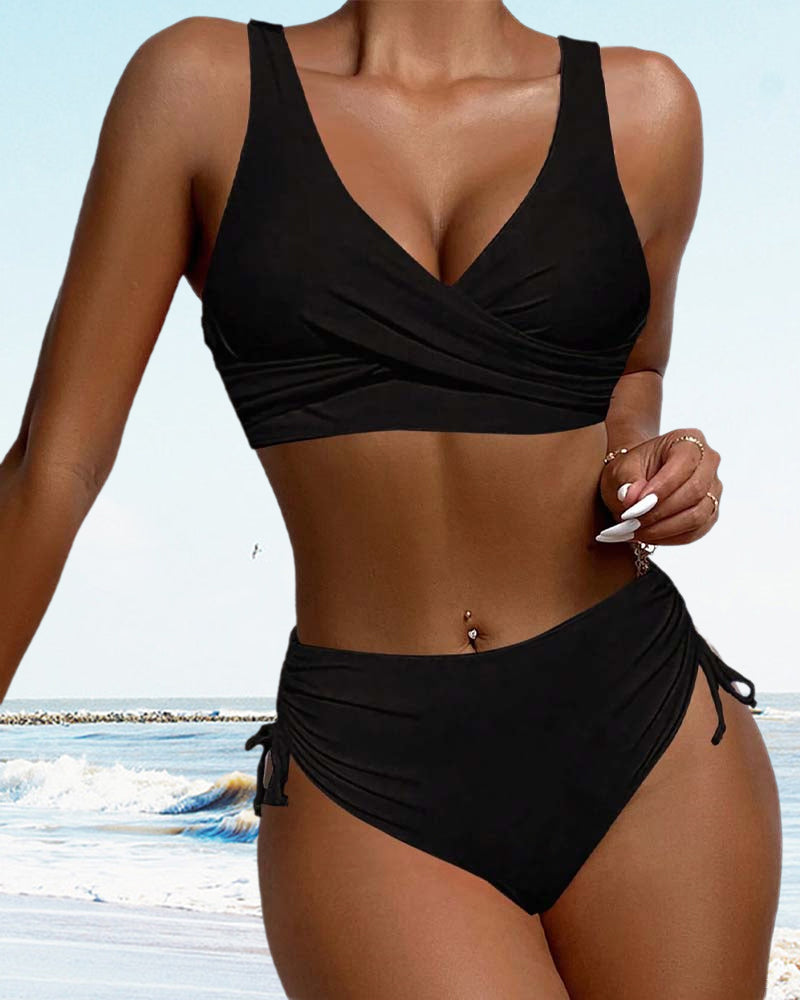 Valenzora bikini swimsuit with drawstring and lacing at the back