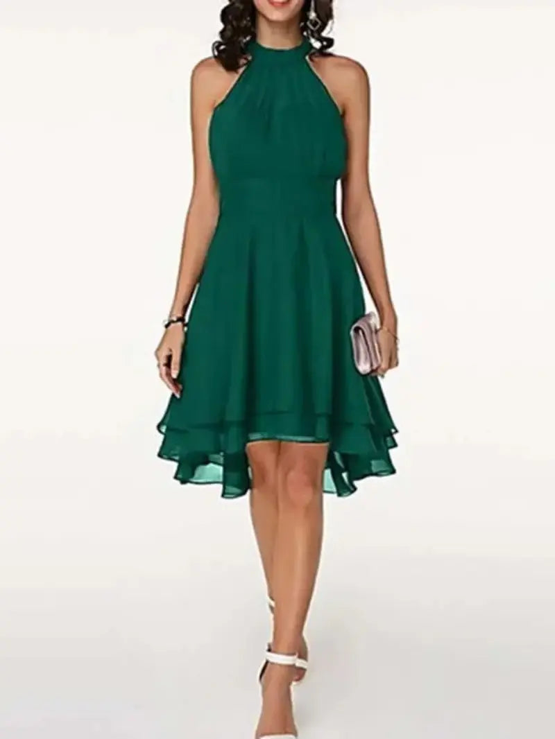 Valenzora | Elegant sleeveless chiffon dress