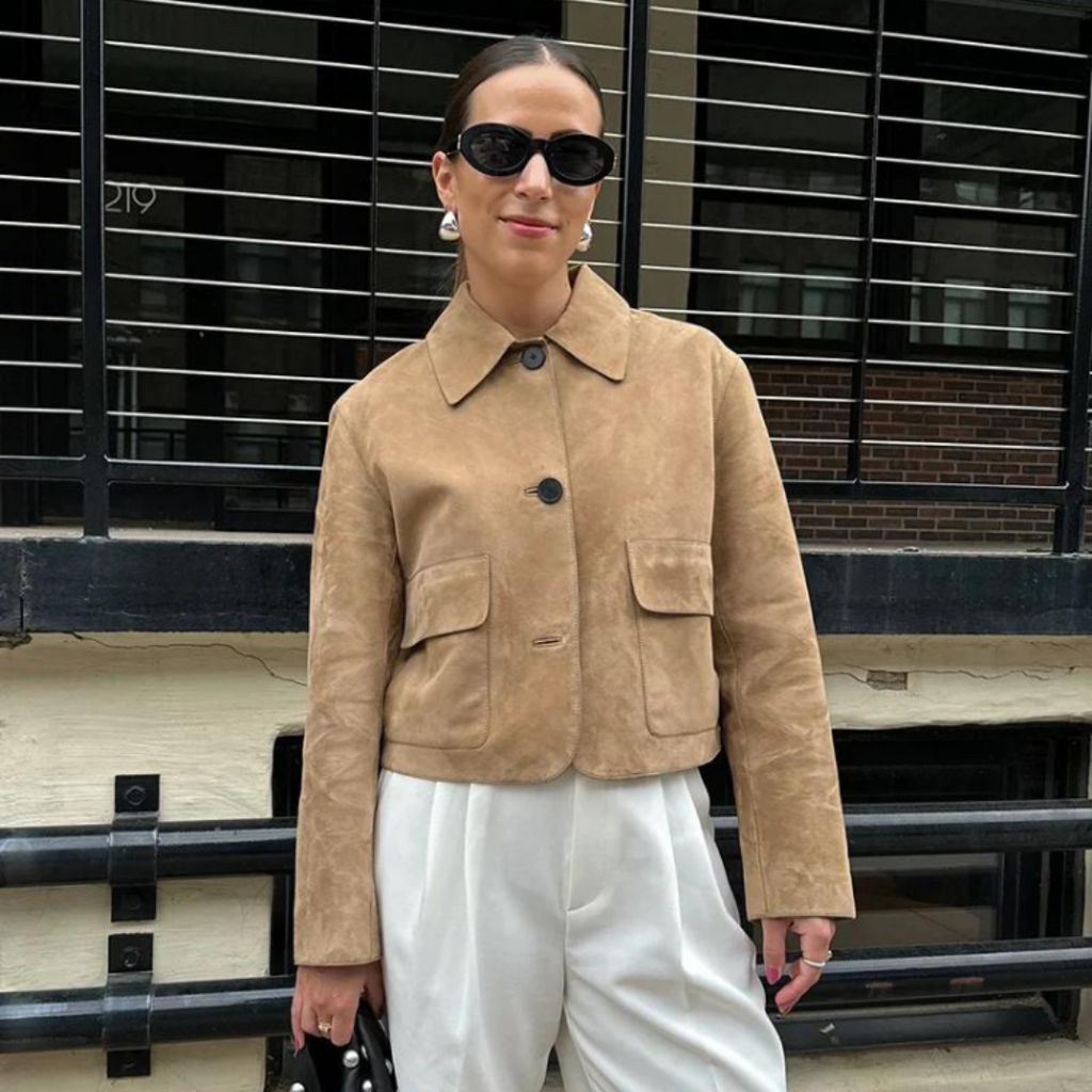 Valenzora | Beige leather jacket