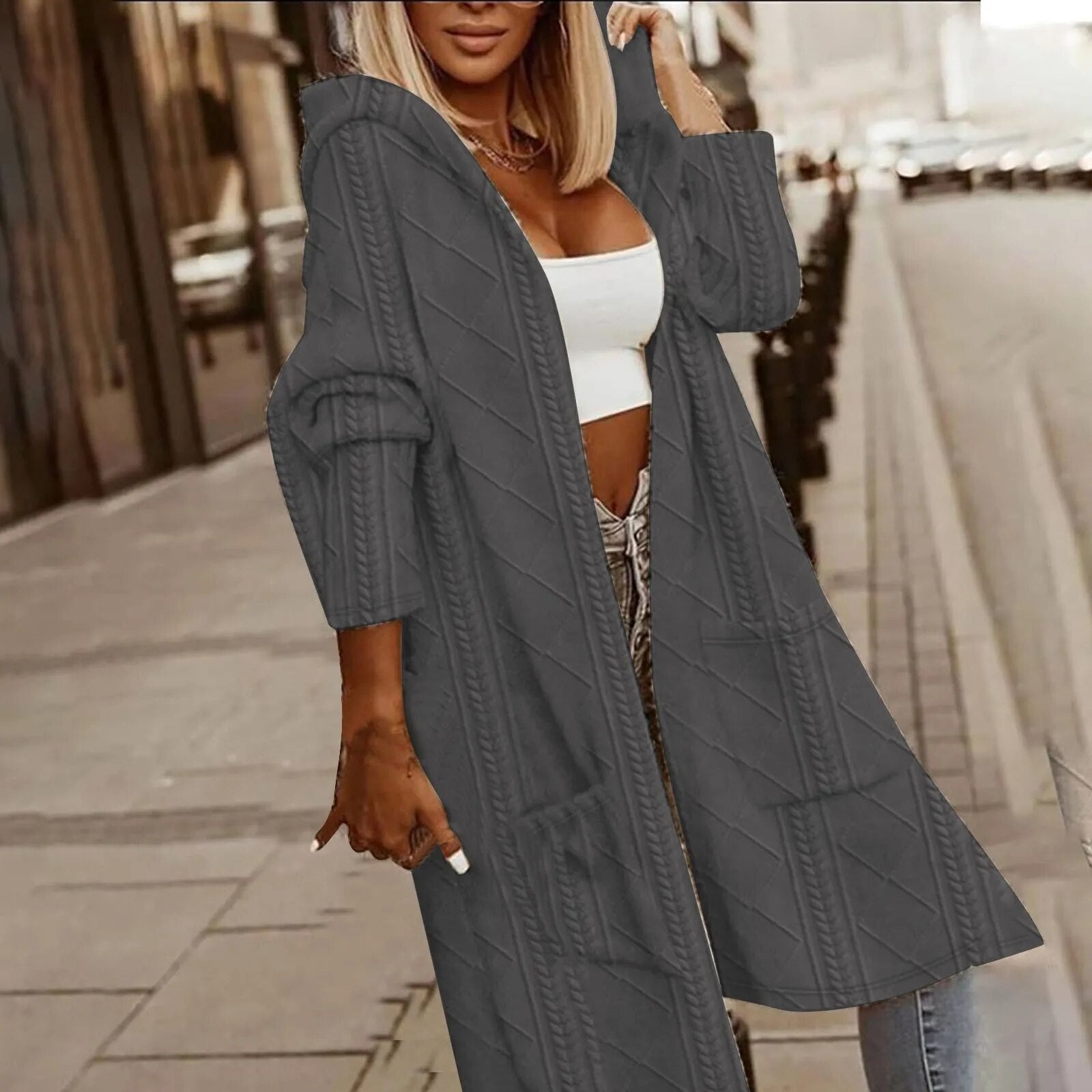Valenzora | Stylischer langer Cardigan