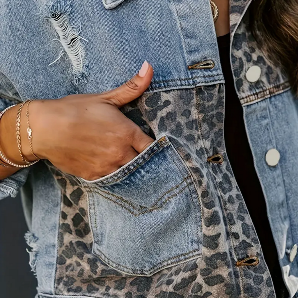 Valenzora | Trendige Jacke mit Leopardenmuster