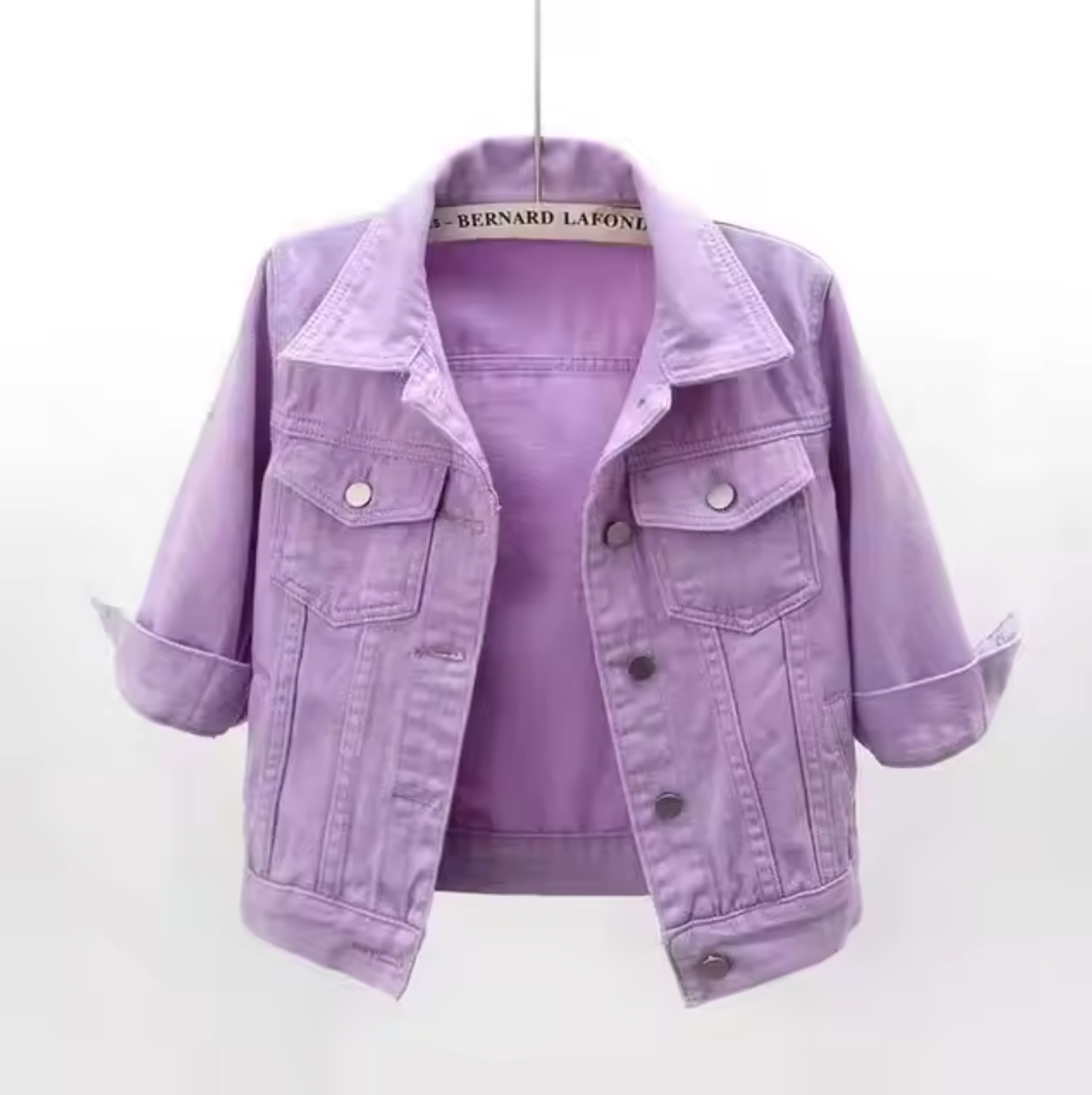 – Coloured denim coat
