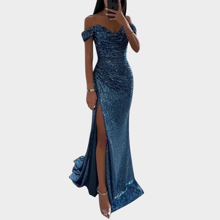 Valenzora | Elegantes, langes Damen-Abendkleid mit Schlitz