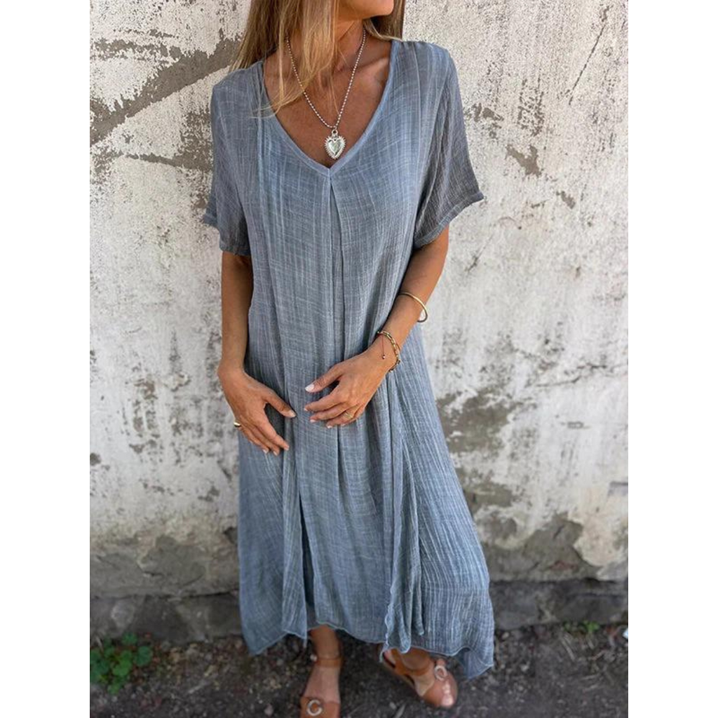 Linen Airy Loose Boho Summer Dress for Women