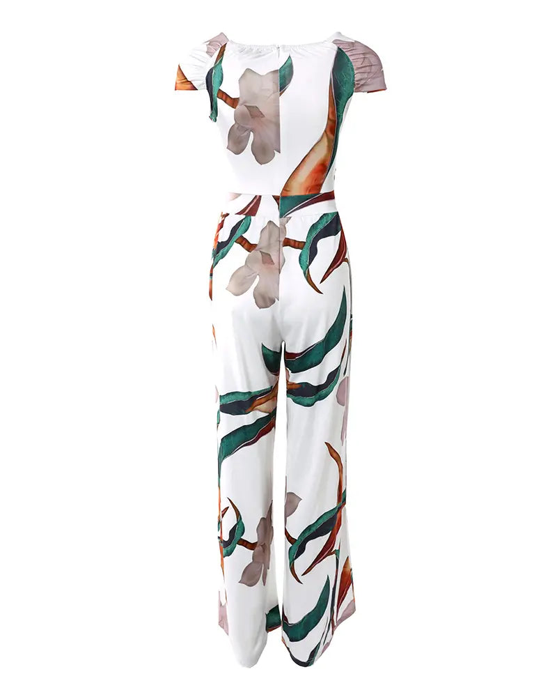 Valenzora | Eleganter Jumpsuit-Overall mit Blumenmuster