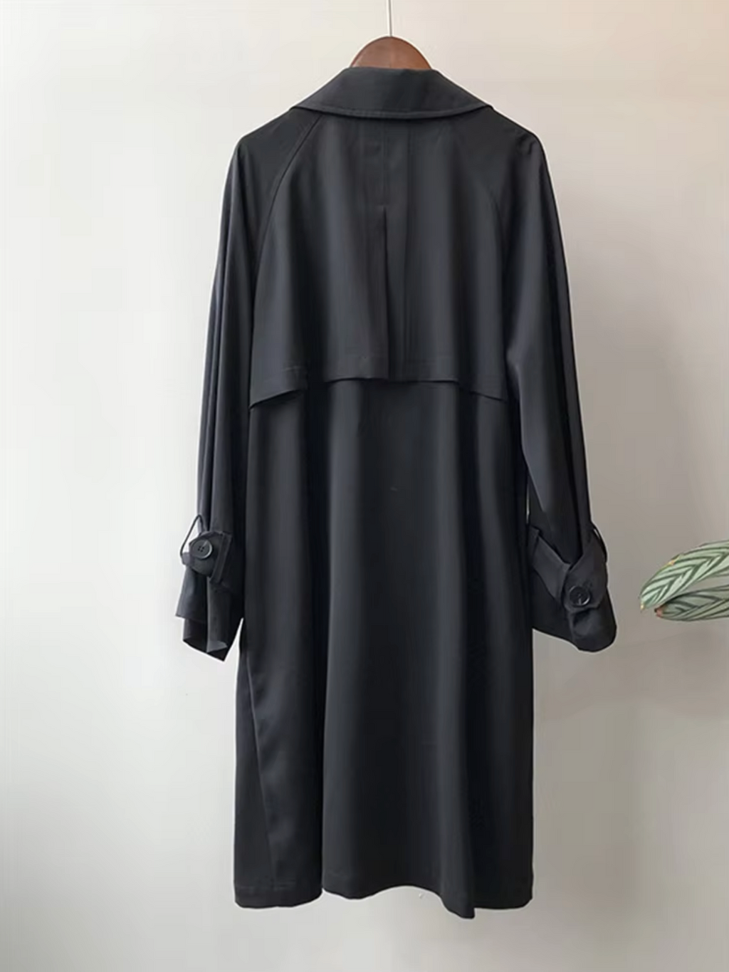 – Mid-length trench coat