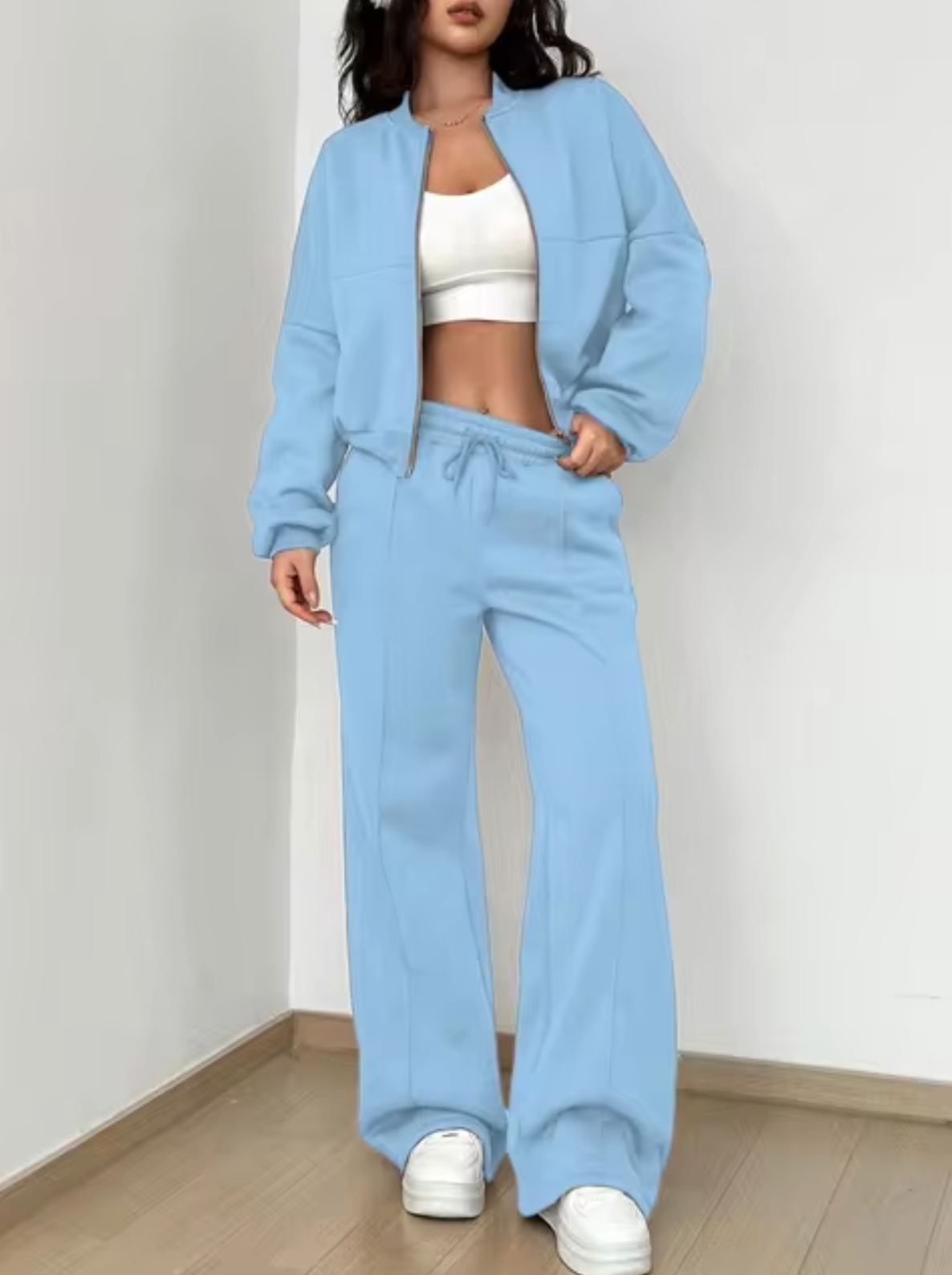Valenzora | Cotton bomber jacket and pantsuit