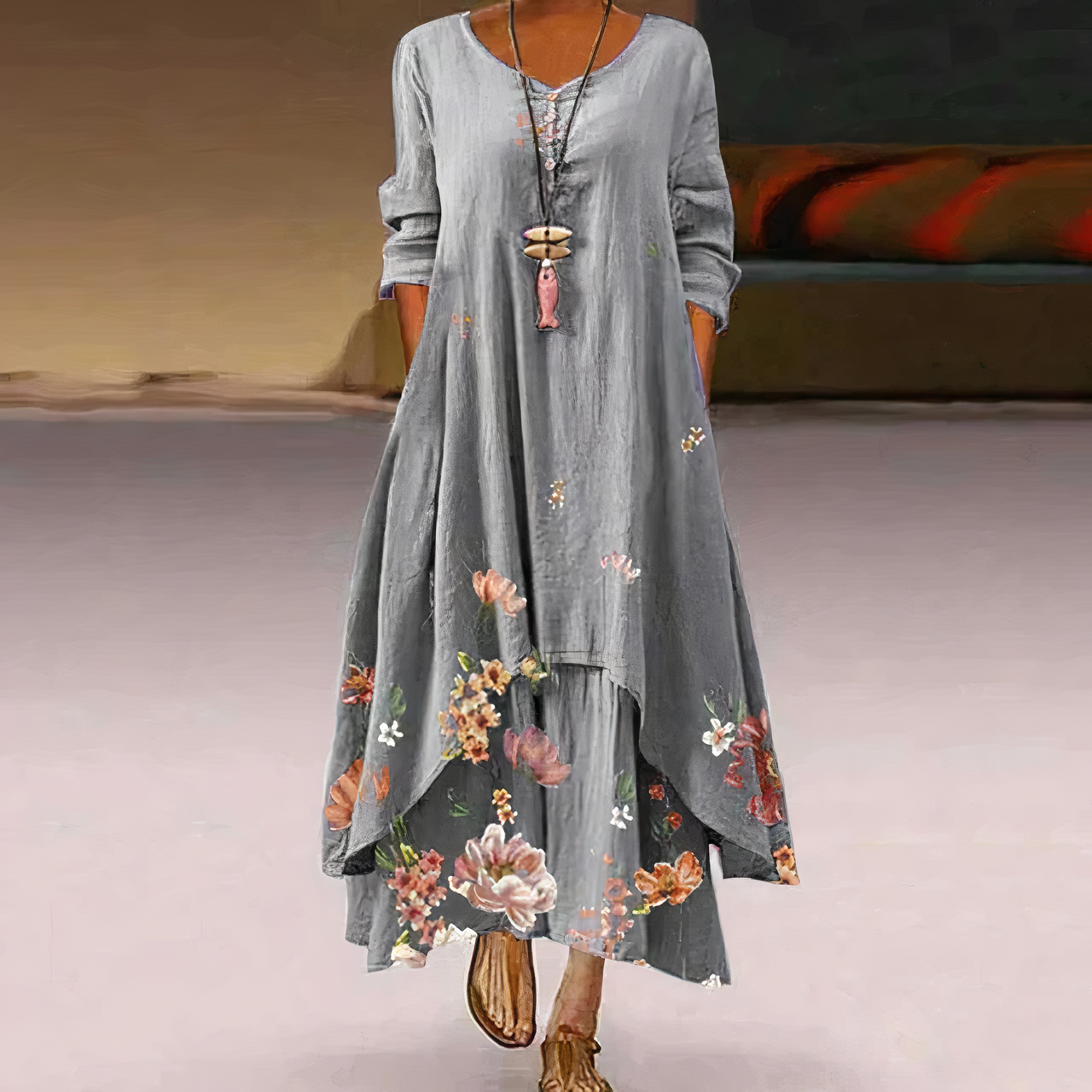 Valenzora | Elegant cotton dress Fashionable