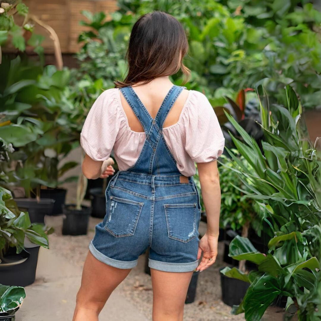 Valenzora | High-waisted denim shorts