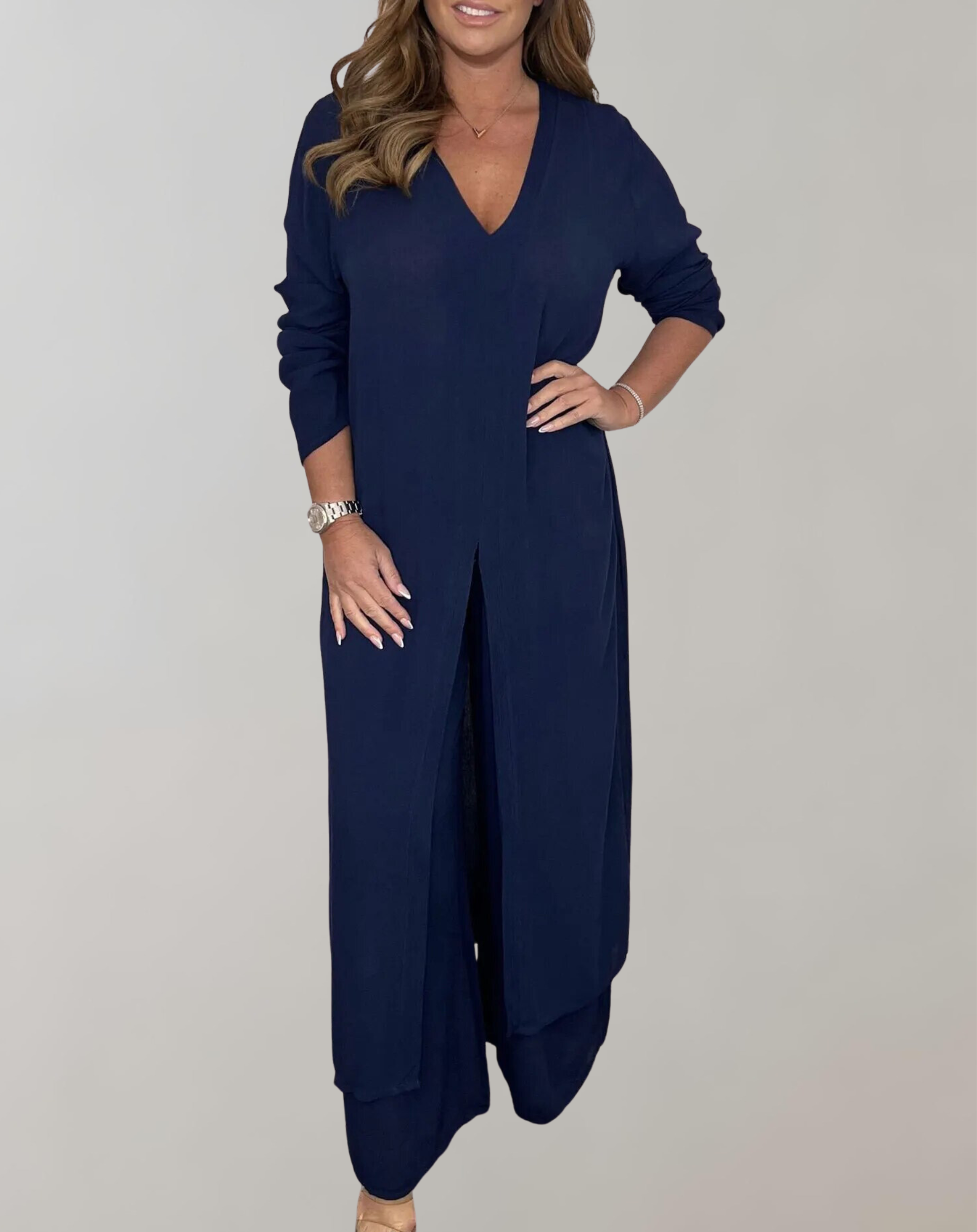 Valenzora - Long top with elegant high slit