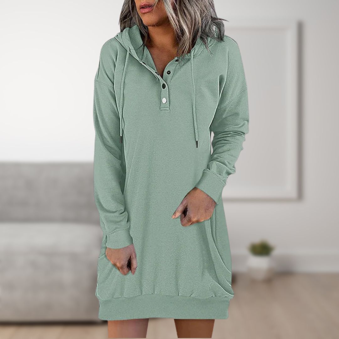 Valenzora Hooded Dress | Trendy Hooded Pullover for Women
