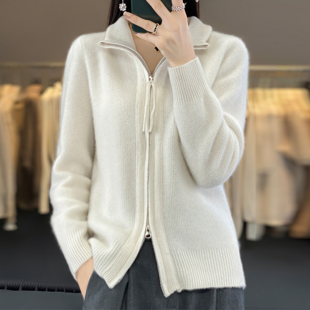 Valenzora | Eleganter und bequemer Cardigan mit Reißverschluss