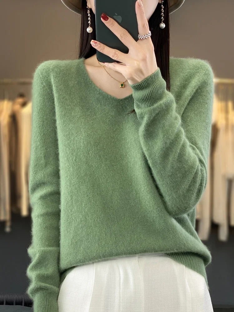 Valenzora | Damen Kaschmir Pullover, Eleganter V-Ausschnitt, Weich & Bequem