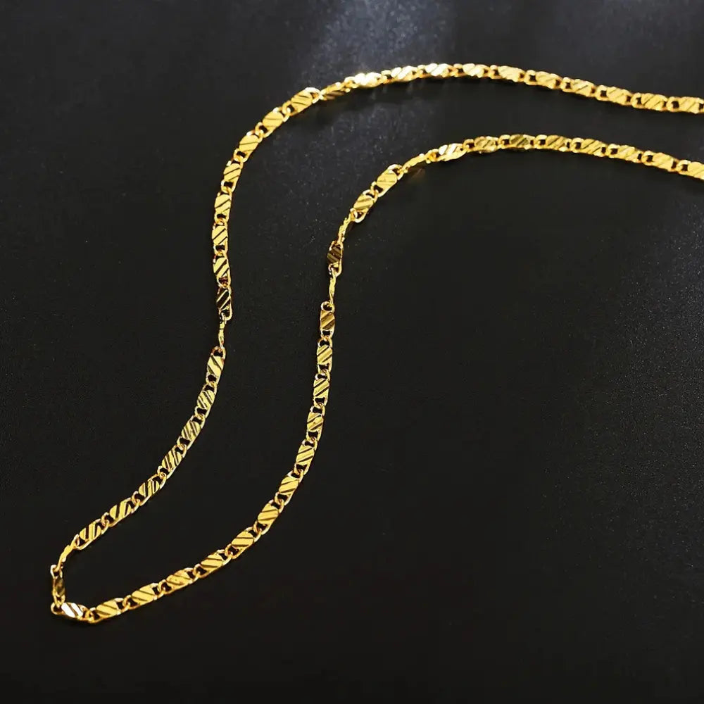 Valenzora | 18k Gold Chain 2mm 925 Sterling Silver Chain