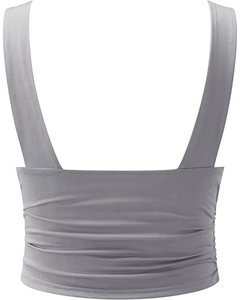Valenzora | Elegantes Damen-Crop-Top Ärmelloses Chic V-Ausschnitt