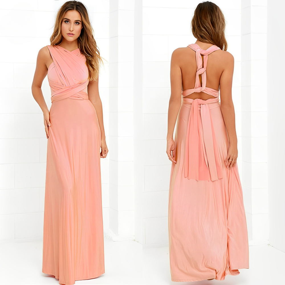 Valenzora | Damen geformtes Satinkleid Elegant
