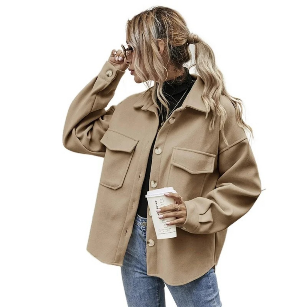 Valenzora | Buttoned Jacket with Chest Pockets for Women