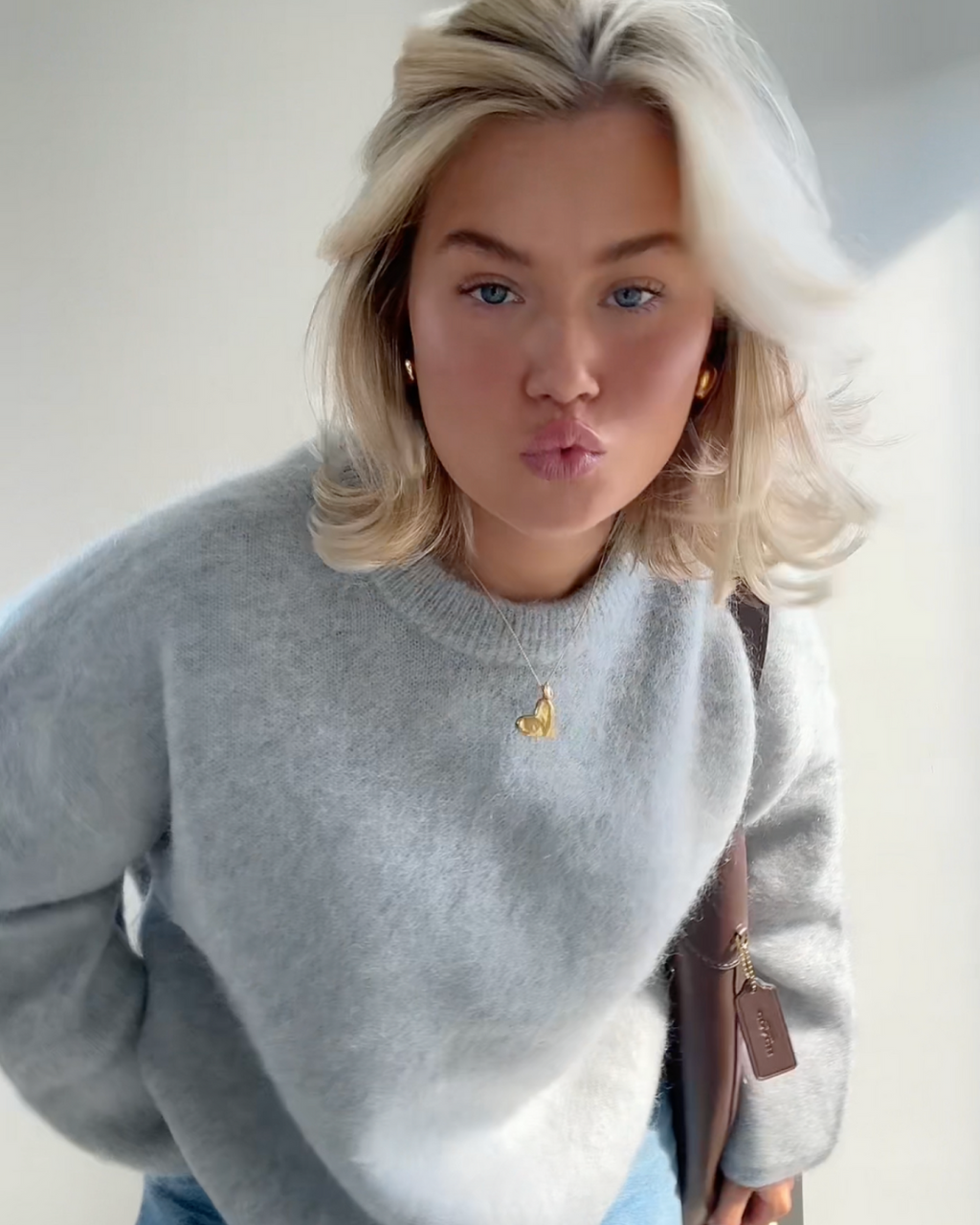 Valenzora | Pullover aus Mohair-Mischgewebe mit Rundhalsausschnitt