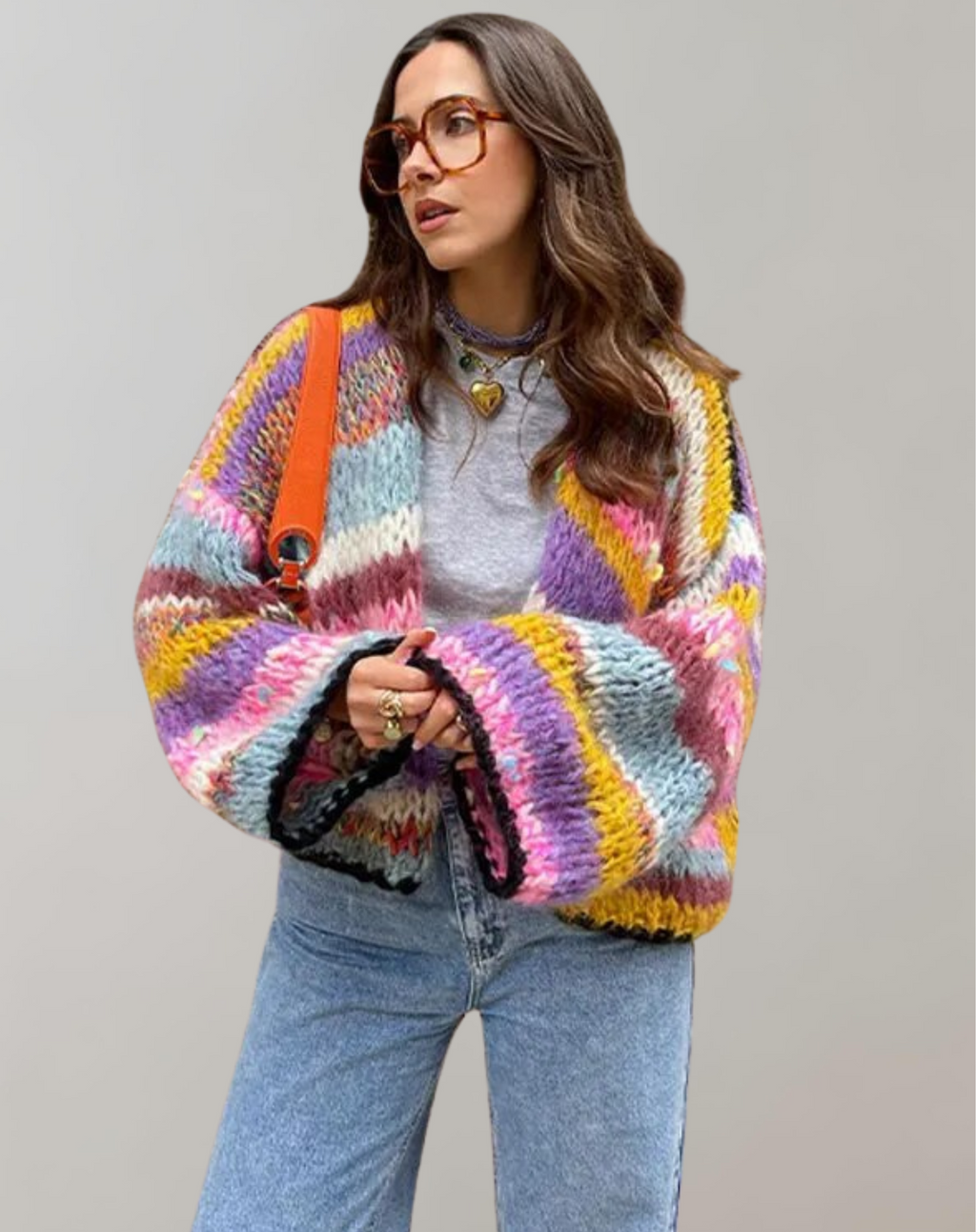 Valenzora | Oversized und bunter Cardigan