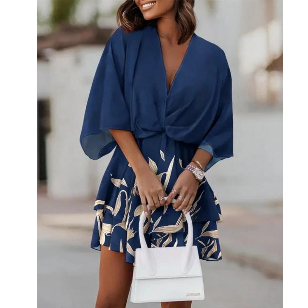 Colorful mini summer dress for women