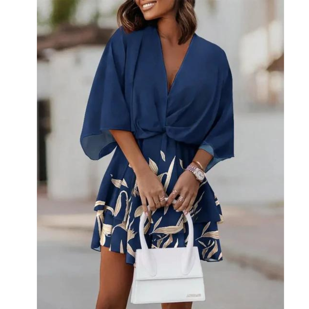 Colorful mini summer dress for women