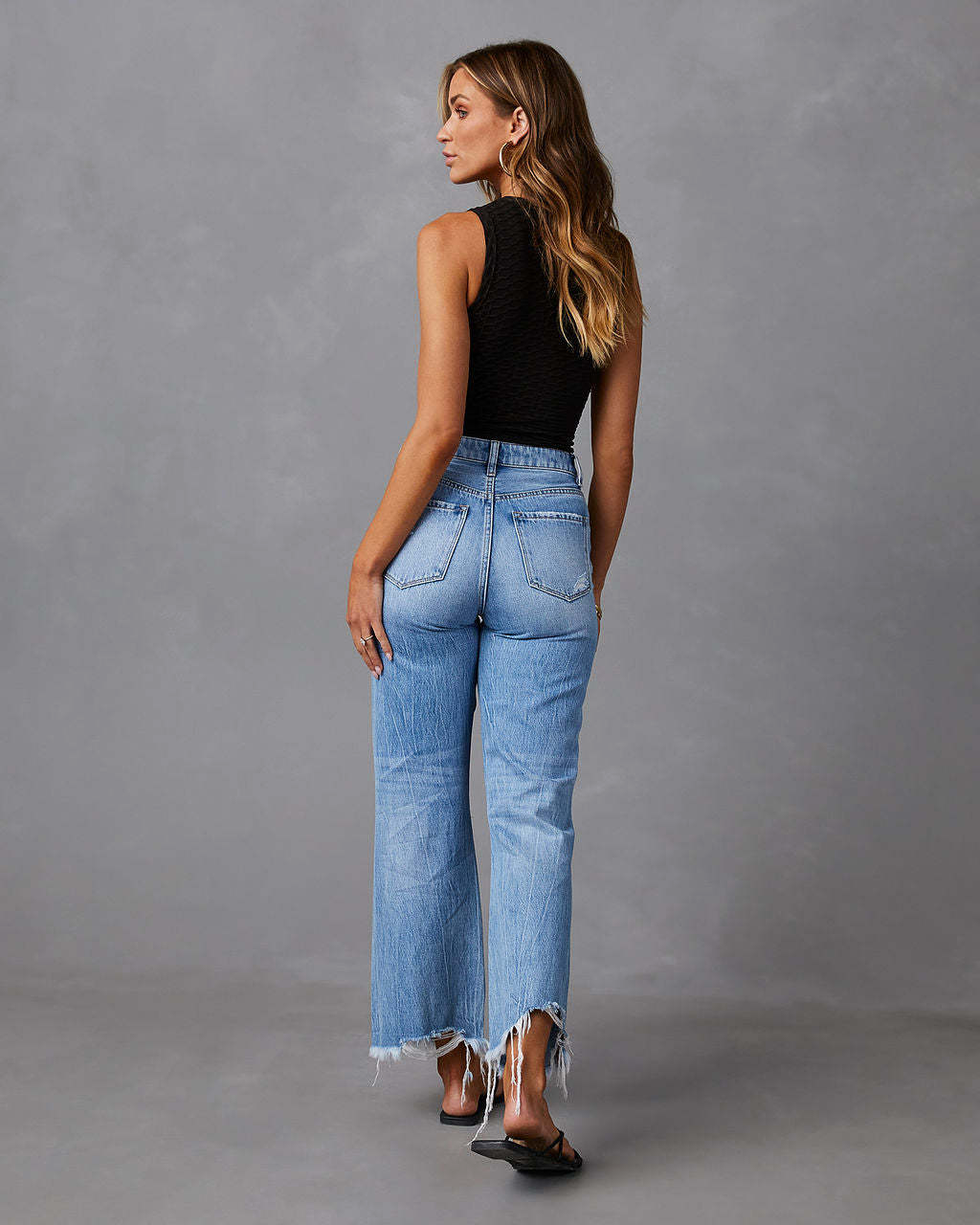 Valenzora | High-waisted Jeans mit Löchern für Damen