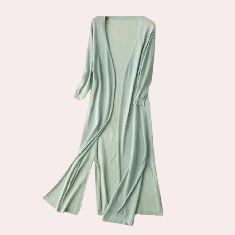 Valenzora | Damen Lange Weste Elegant und Leichter Sommer Cardigan für Frauen
