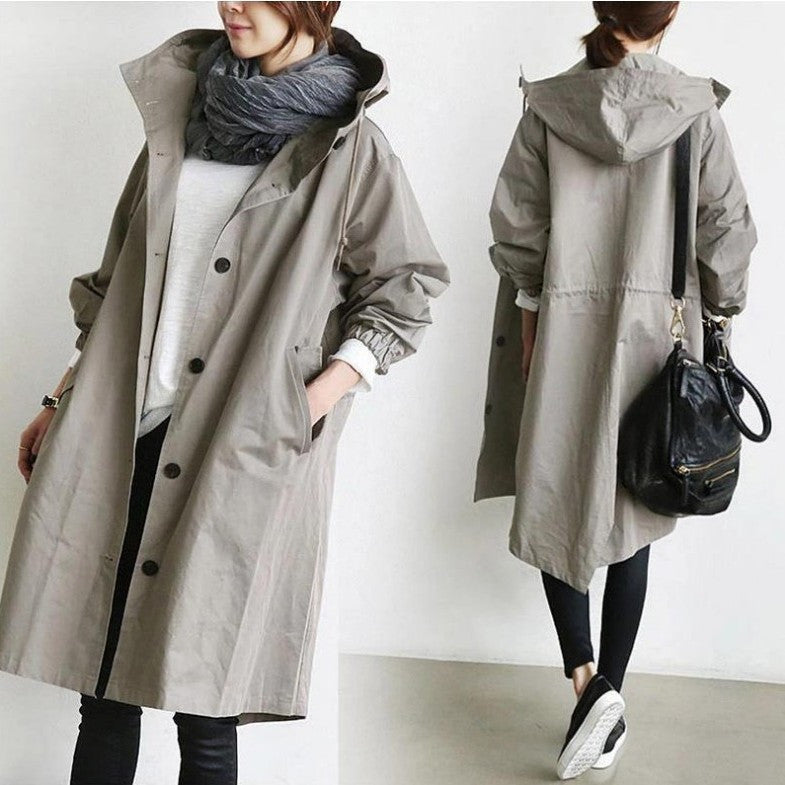 Valenzora | Trench coat with hood