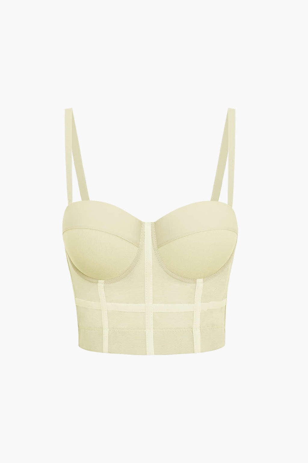 Valenzora | Figure-hugging bustier top with underwire cups and transparent mesh structure