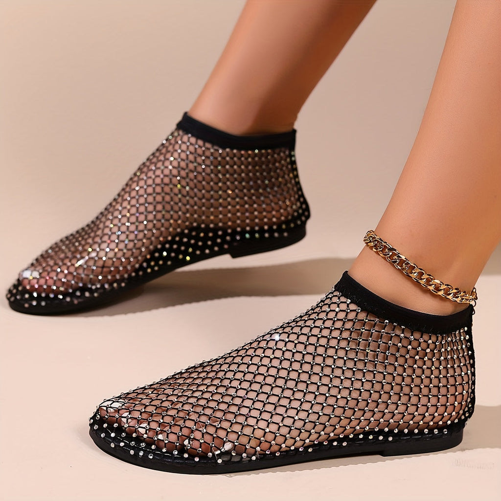 Valenzora | Construction Strasa, Flat Shoes, Transparent Sandals for the Beach