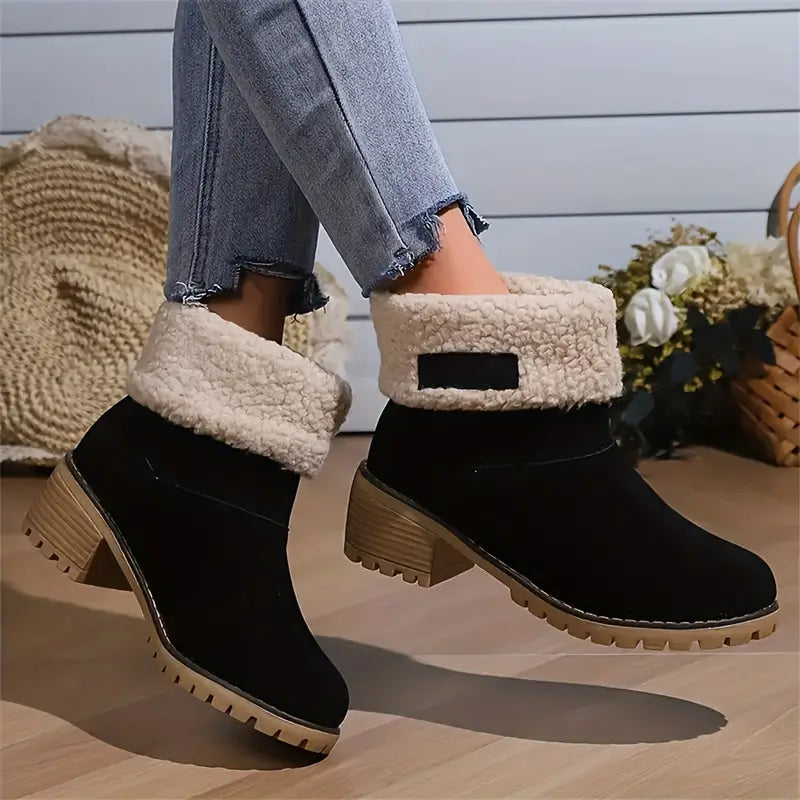 Valenzora | Snow boots with a chunky heel and mid-height sole