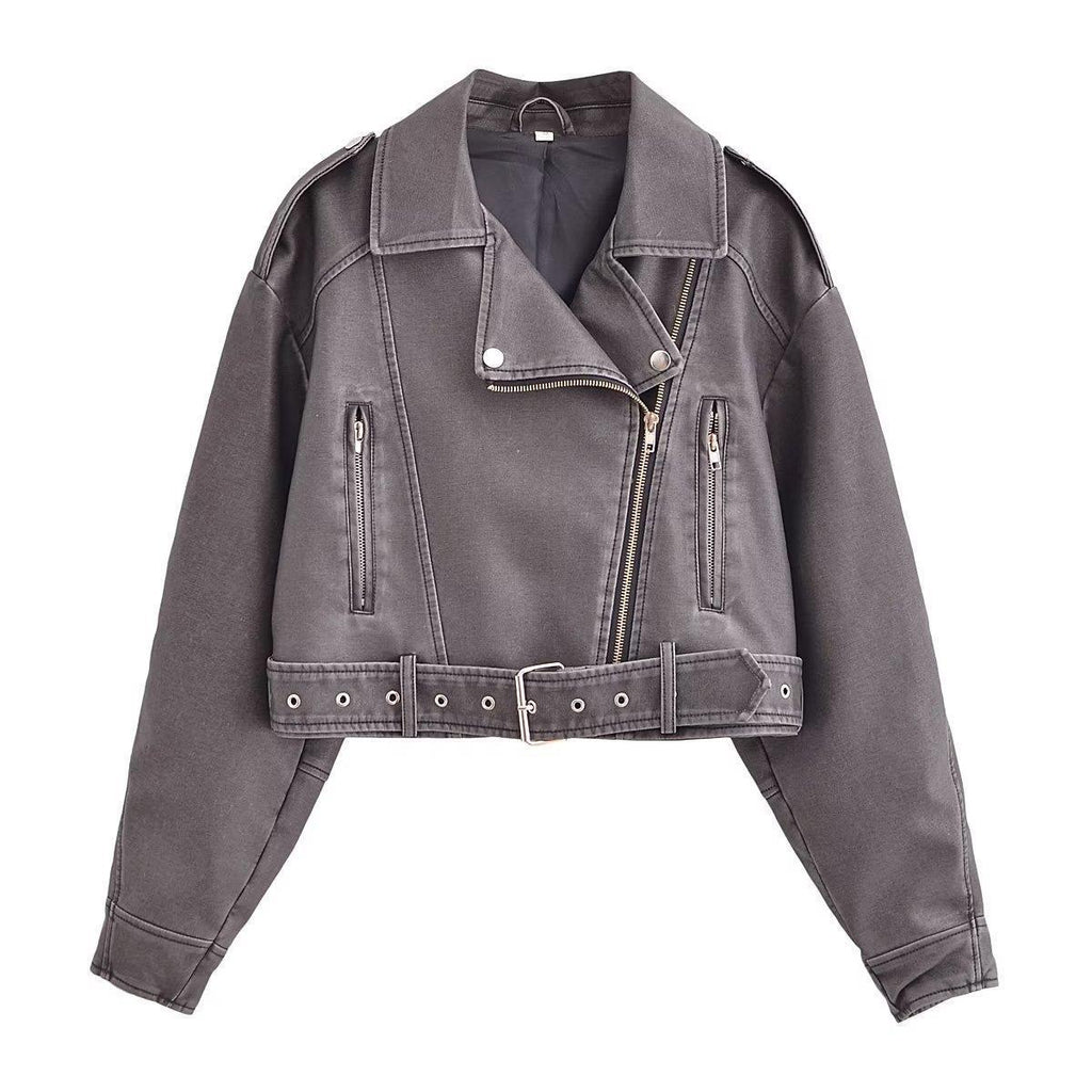Valenzora | Washable, Gradient Leather Jacket for Women*