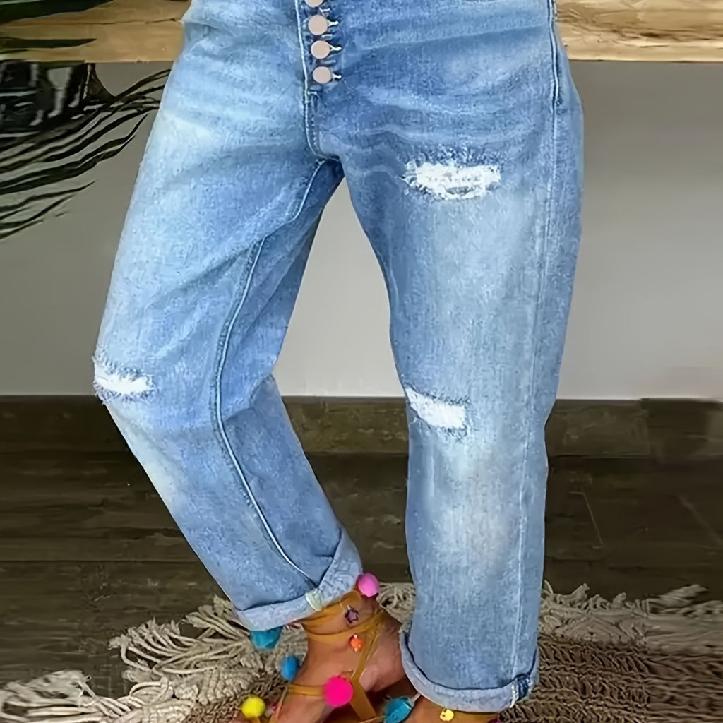 Valenzora | Weathered Blue Women's Stretch Jeans