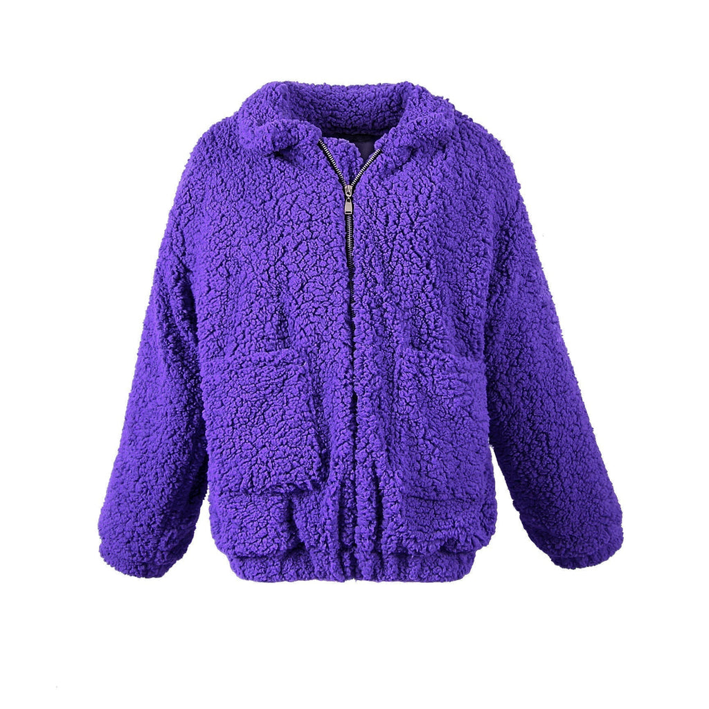 Valenzora | Women's Fleece Sweatshirt with Wide Collar