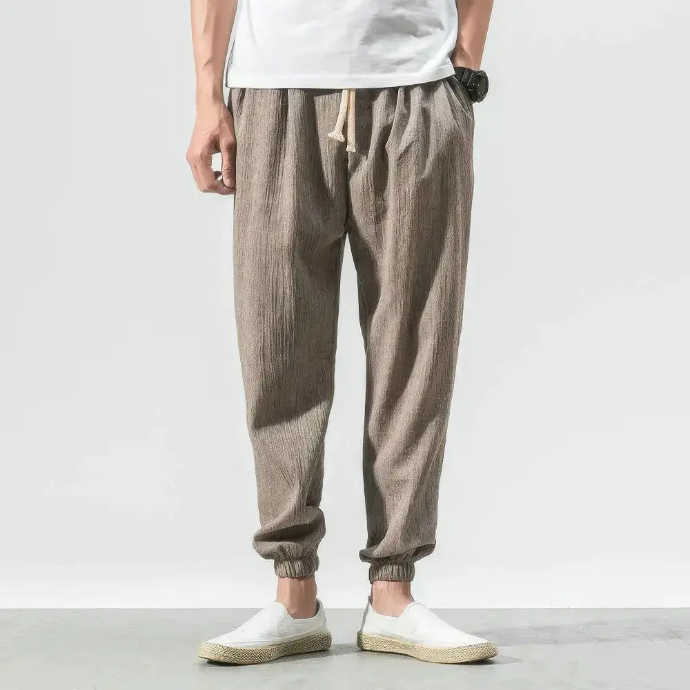 Valenzora | Cotton Linen Jogging Pants