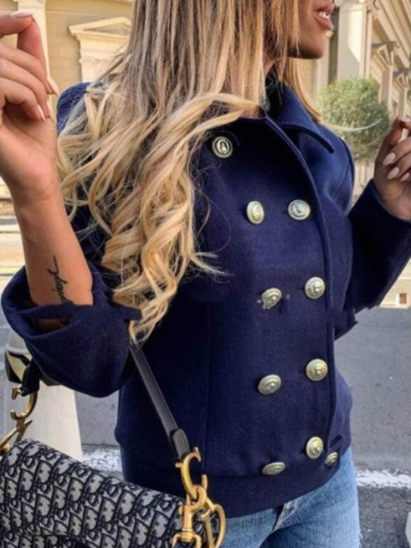 Valenzora - Short designer jacket with gold buttons