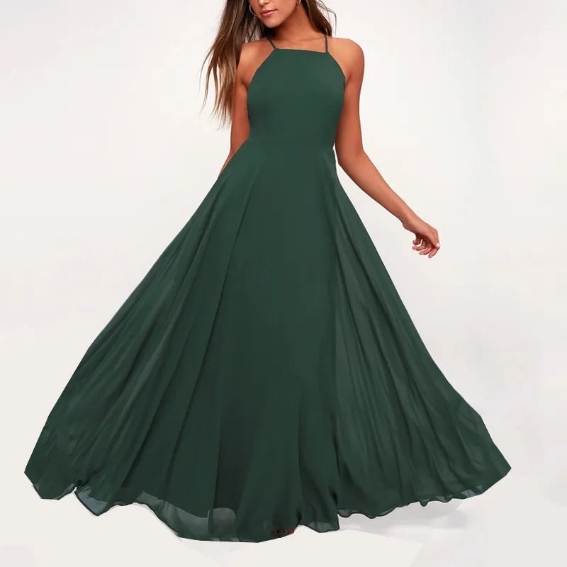 Valenzora | Bridesmaid dress with belt on the back in the shape of a cross