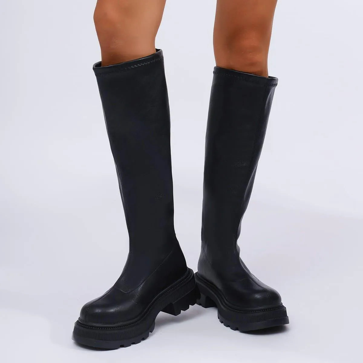 Valenzora | Long ladies lace-up boots casual