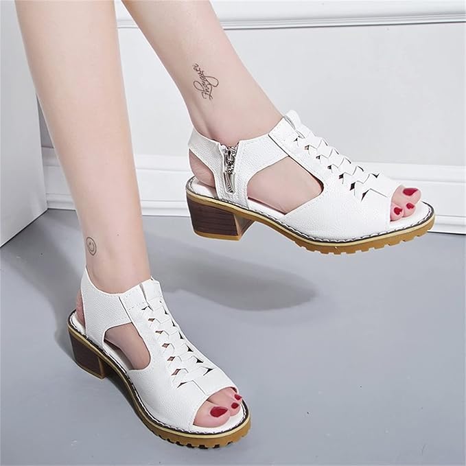 Valenzora - Orthopädische Sandalen mit Absatz | Bequeme Damensandalen mit Spitzen-Design