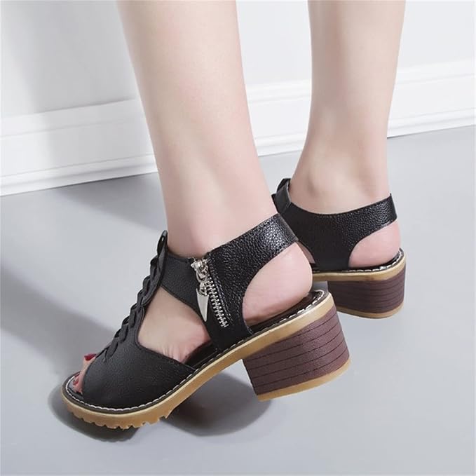 Valenzora - Orthopädische Sandalen mit Absatz | Bequeme Damensandalen mit Spitzen-Design