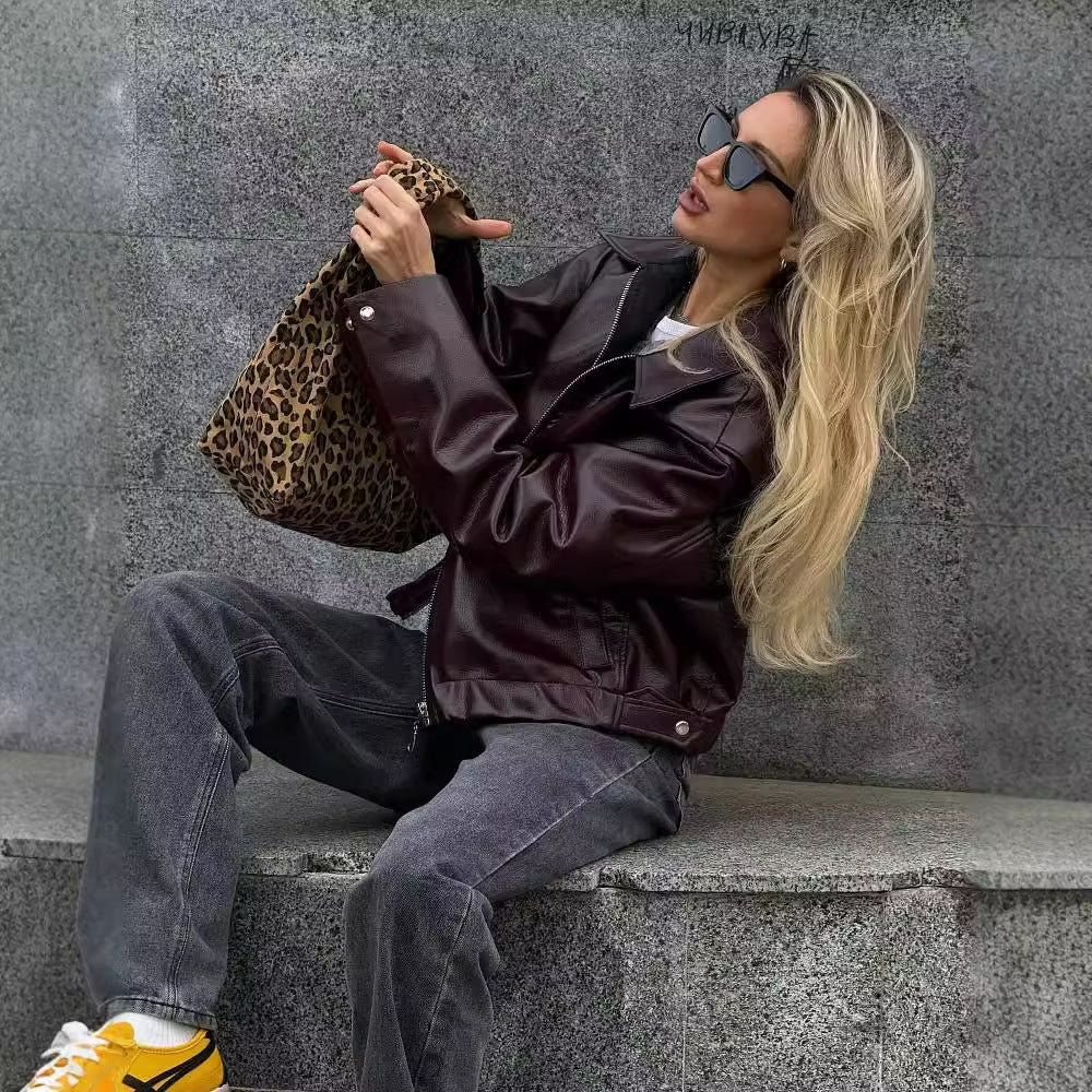 Valenzora | Elegant leather jacket