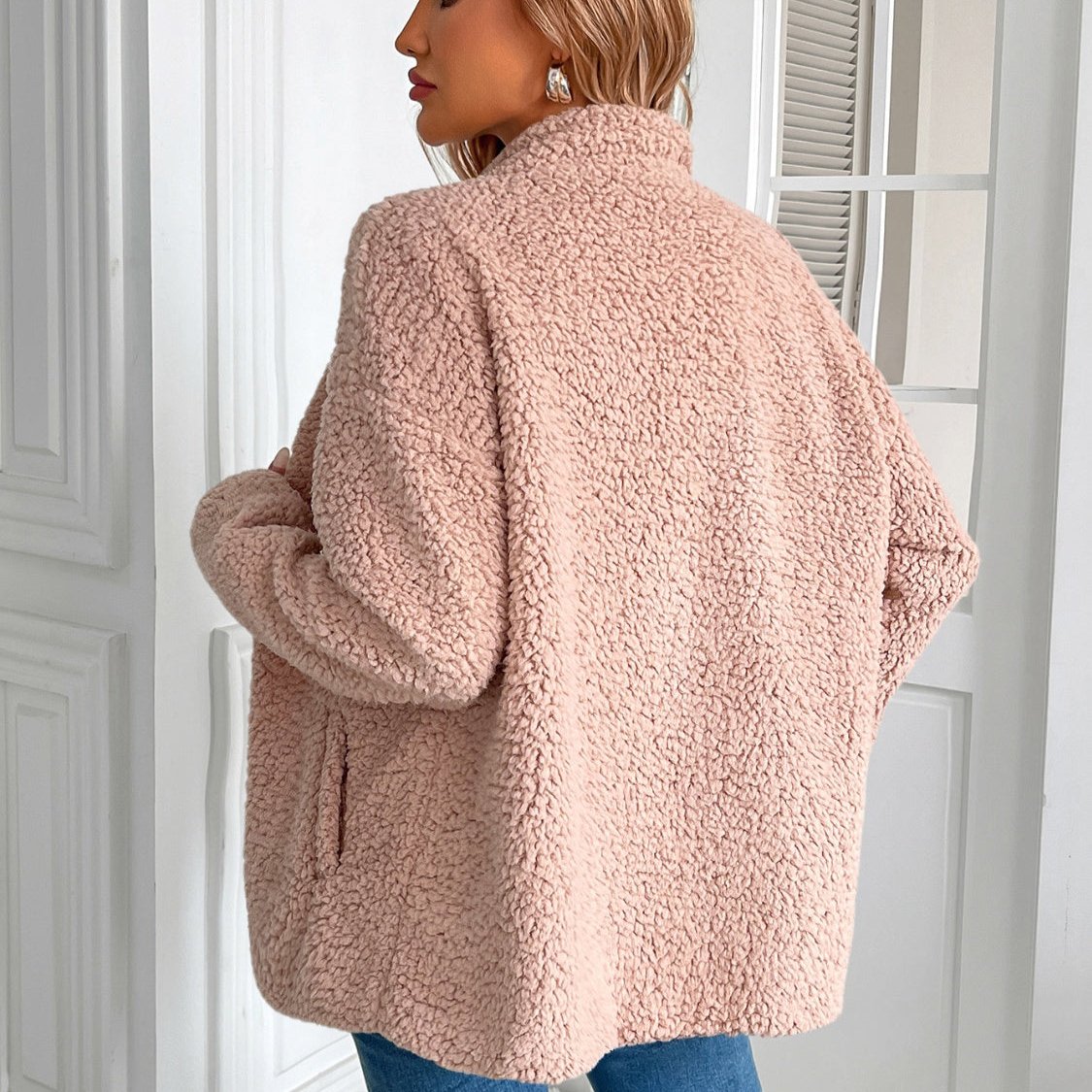Valenzora | Casual Winter Zip-Up Fuzzy Jacket for Women