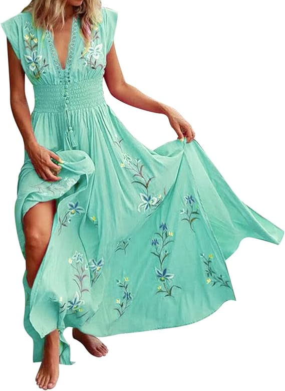 Valenzora | Boho Dress with Embroidery for a Dreamy Summer Look