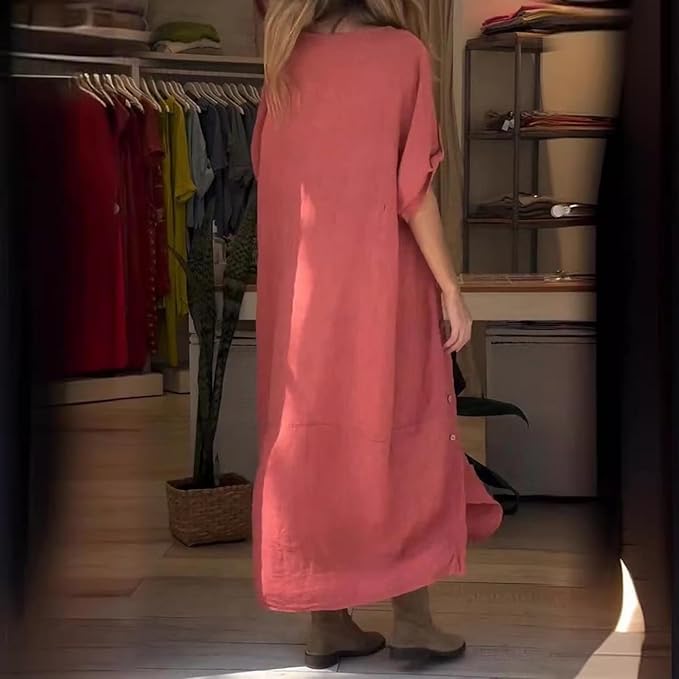 Valenzora | Leinen-Baumwoll-Kleid