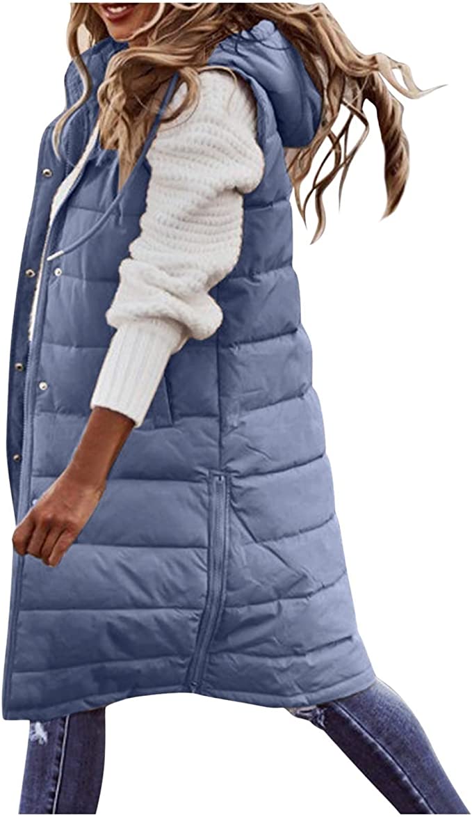 Sleeveless women's long coat