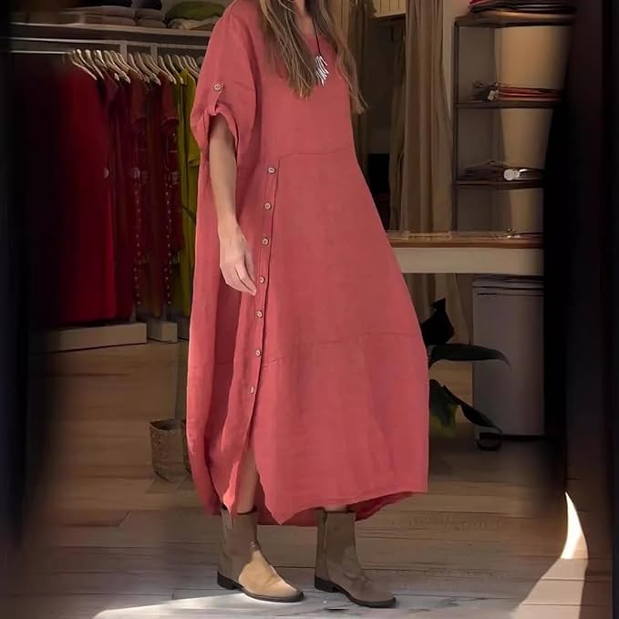 Valenzora | Leinen-Baumwoll-Kleid