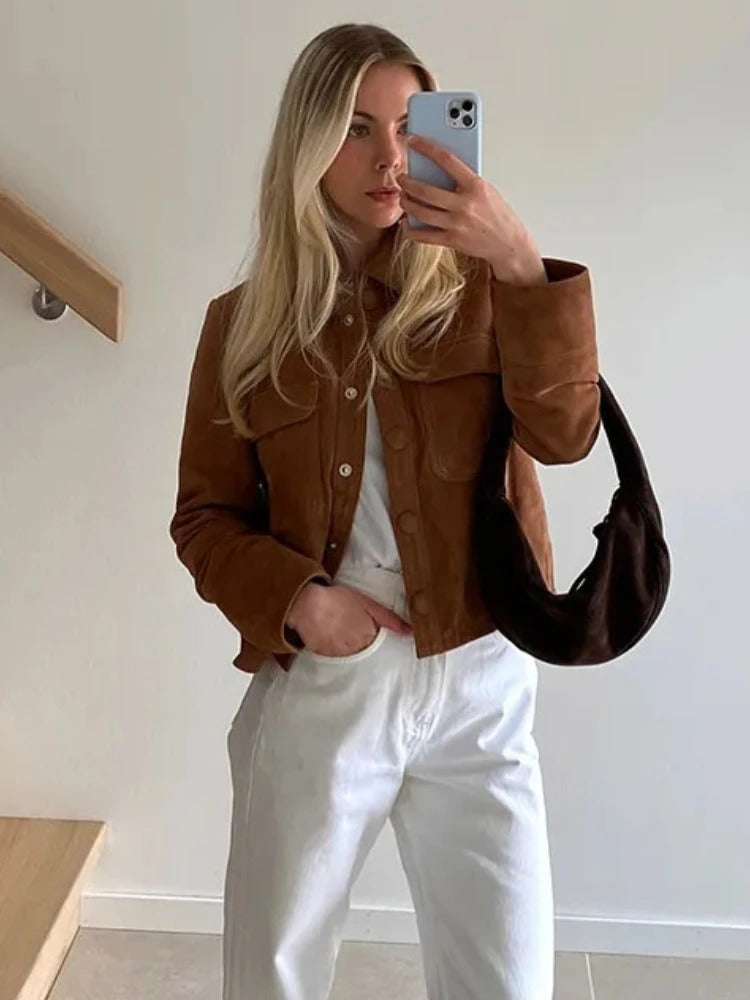 Valenzora | Elegante Wildlederjacke