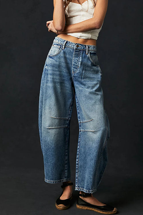 Valenzora | Rosiedress Mid Rise Barrel Leg Jeans