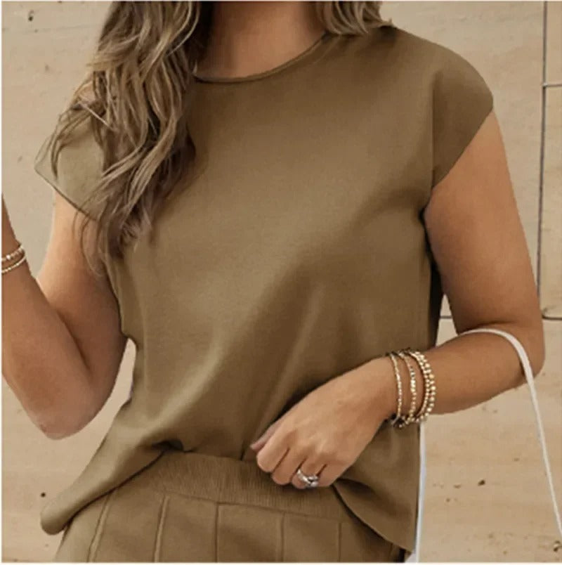 Valenzora | Elegant two-piece set with wide legs